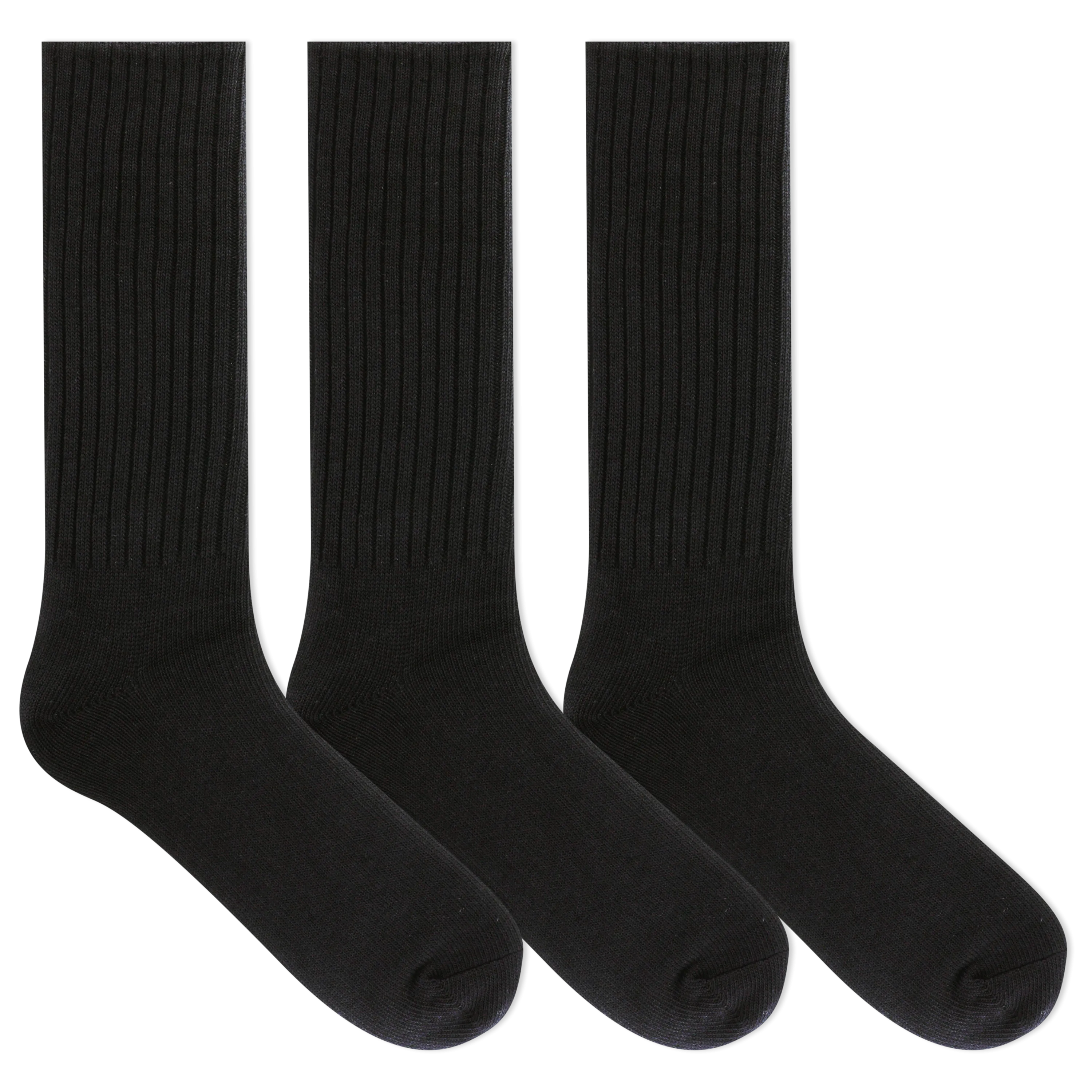 Chaps Men's Classics Solid True Rib Crew Socks 3 Pair