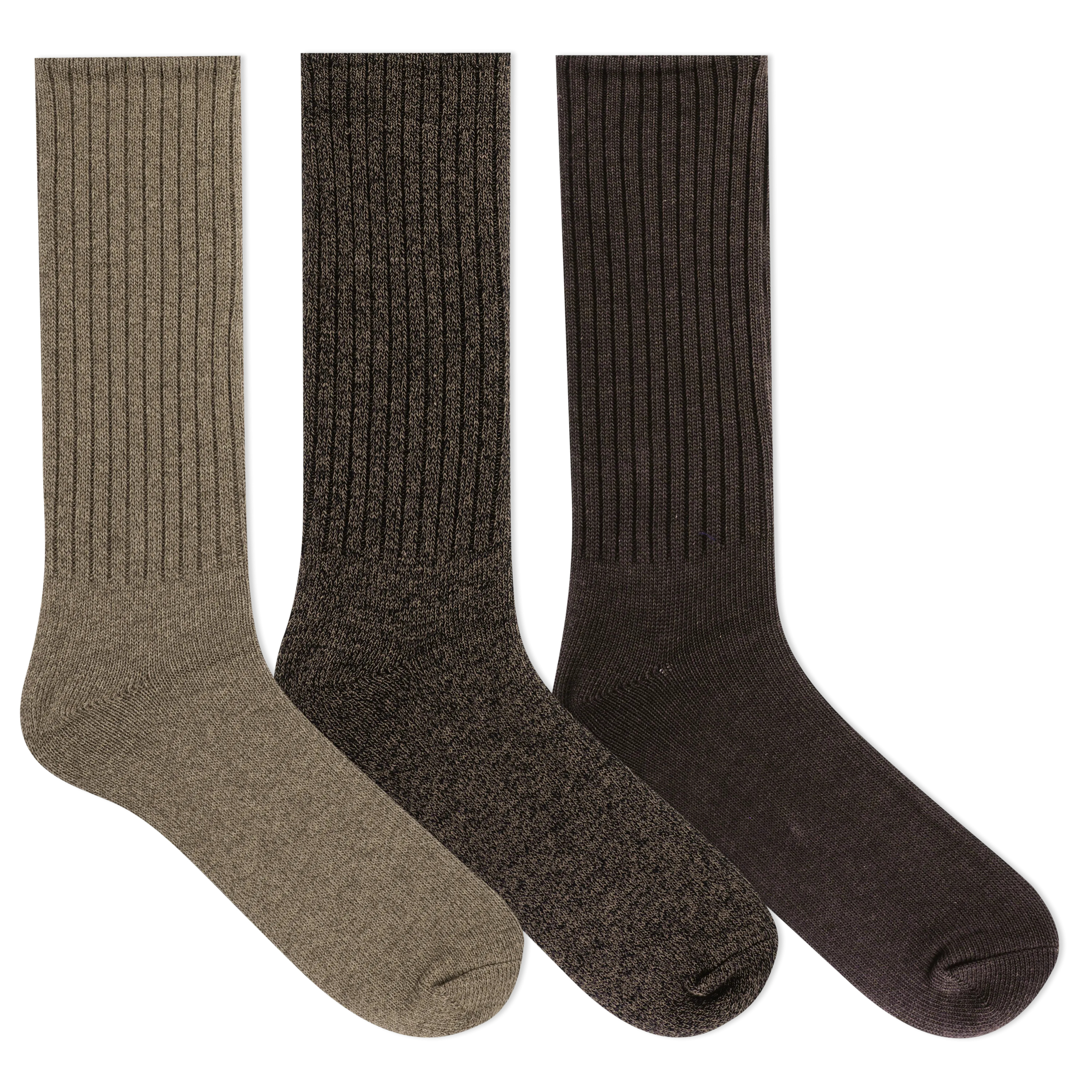 Chaps Men's Classics Solid True Rib Crew Socks 3 Pair
