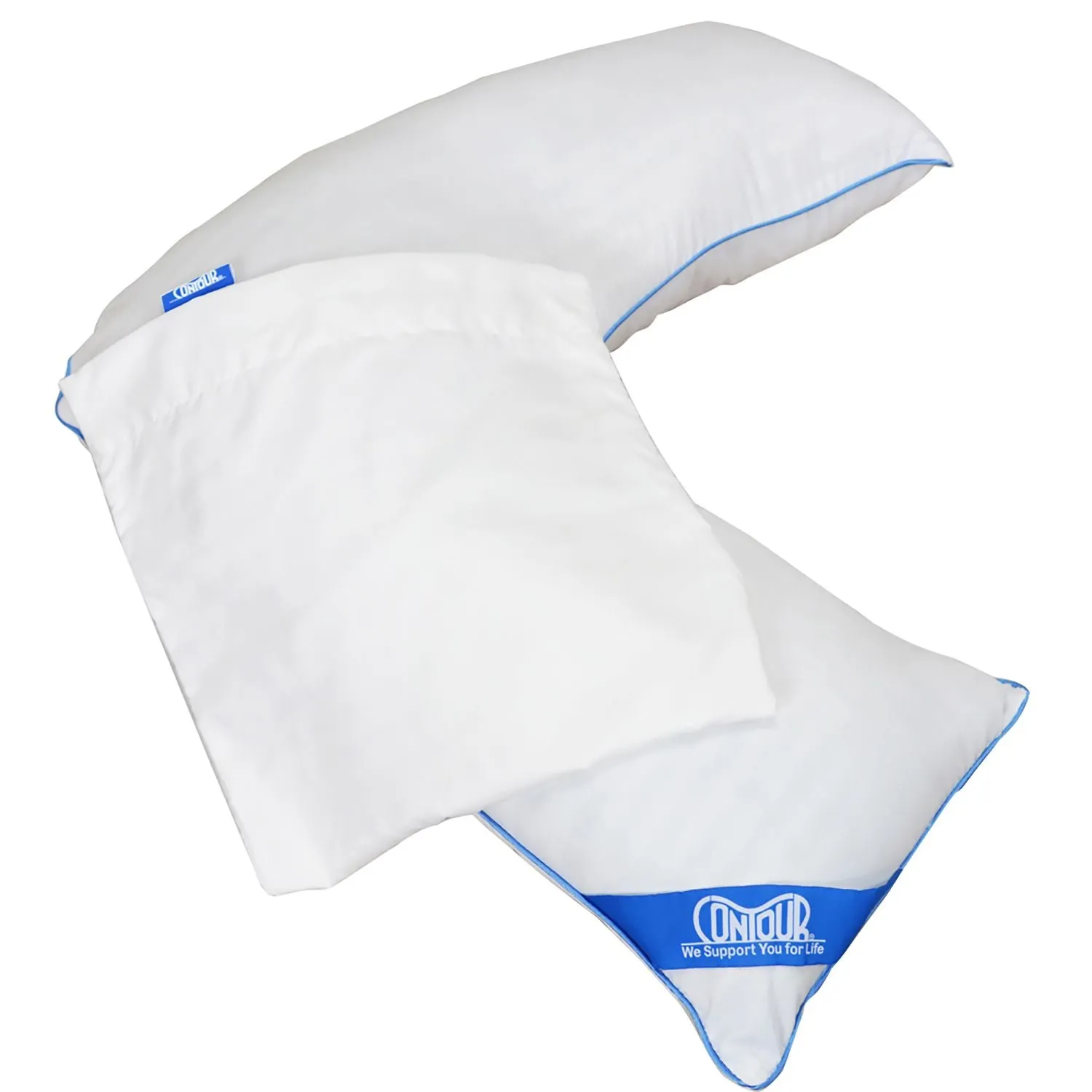 Contour L Pillow Case - White