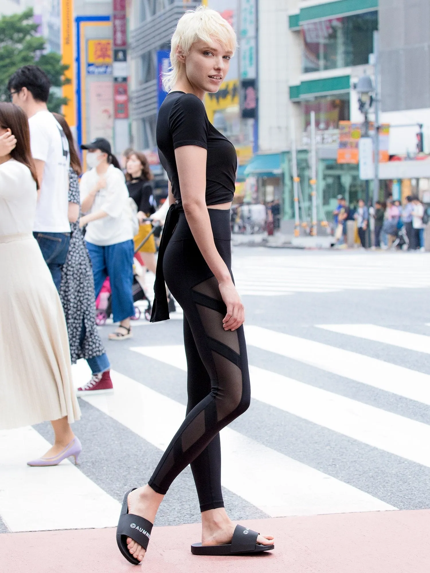 CT WRAP TEE, BLACK