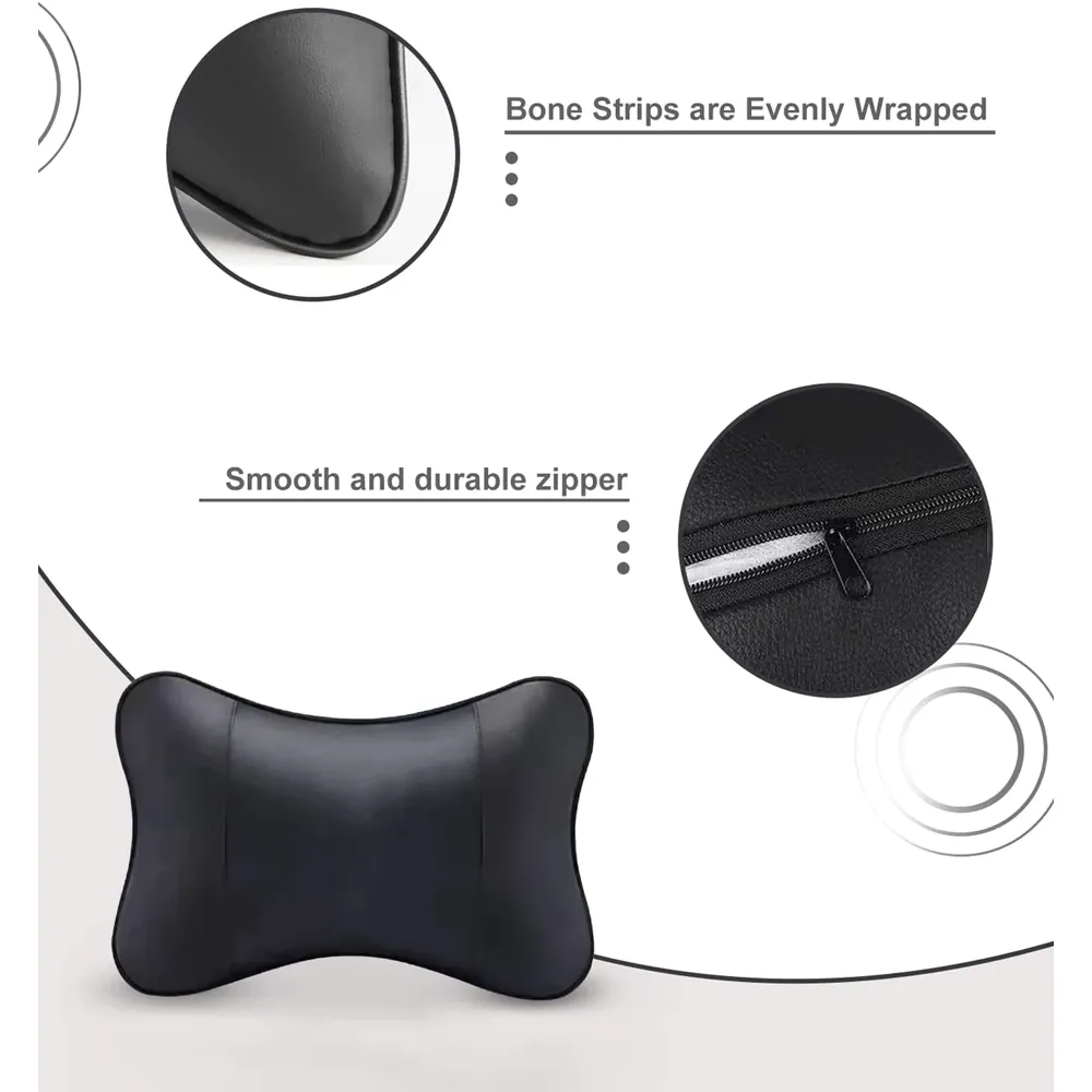 Custom Text For For Thickened Foam Car Neck Pillow, Compatible with All Cars, Soft Leather Headrest (2 Pieces) for Driving Home Office LR13990