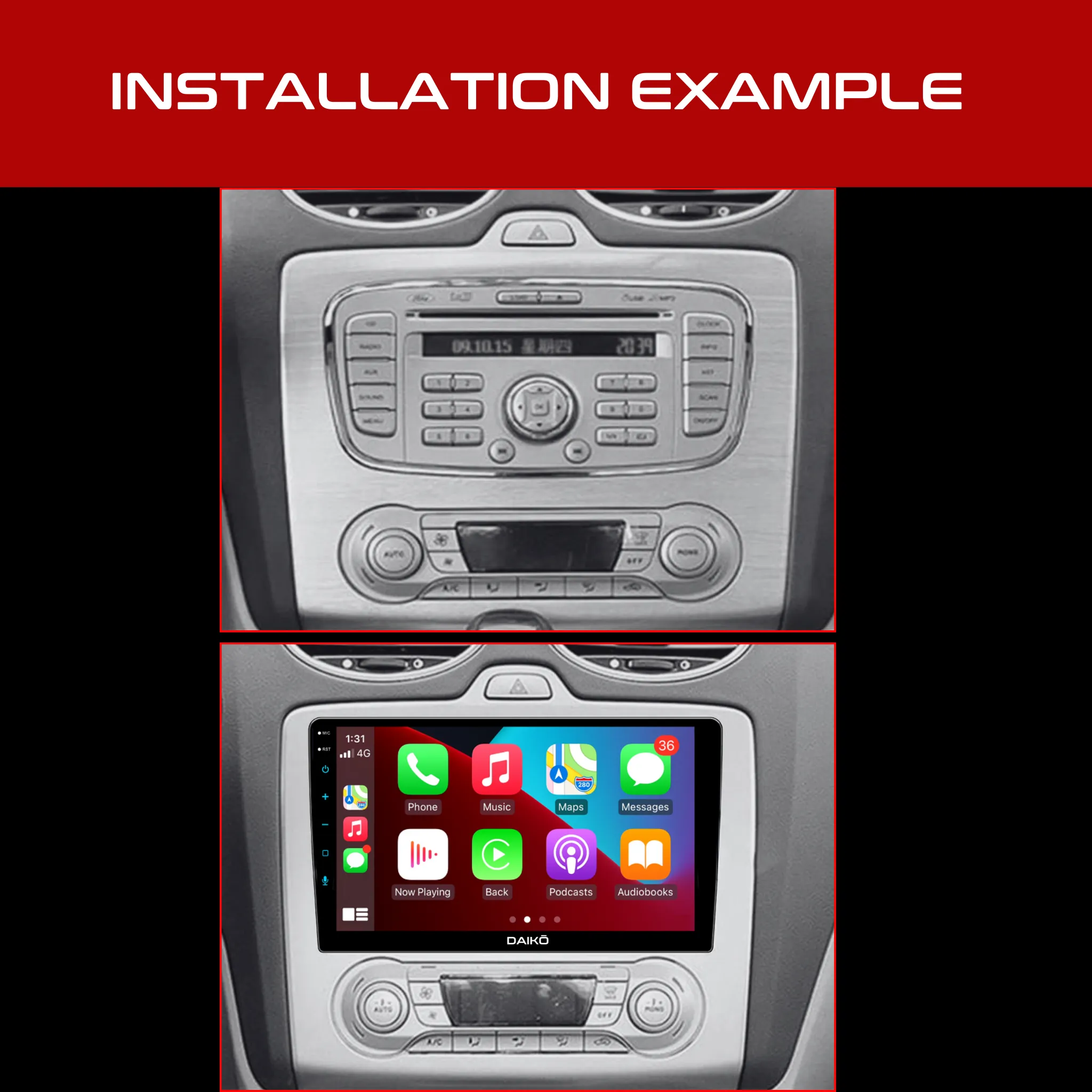 Daiko Car Stereo Carplay Android Auto For Ford Focus 1999-2009 Automatic Ac
