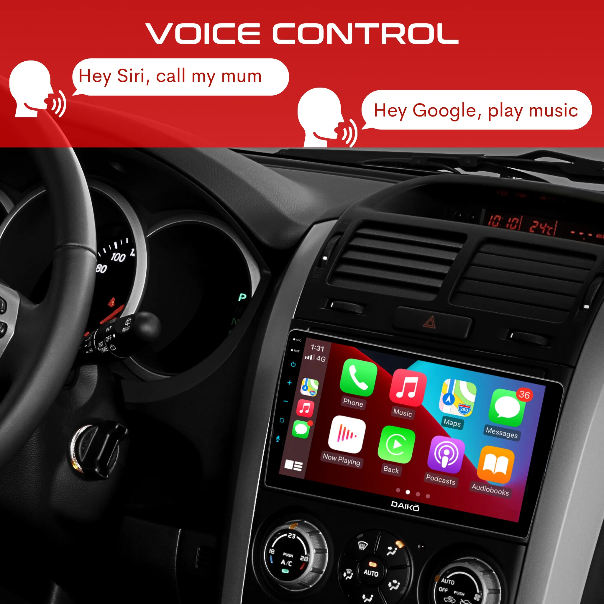 Daiko Car Stereo Carplay Android Auto For Mazda Cx-3 Mazda 2 Demio 2014-2019 WITH FACTORY SCREEN