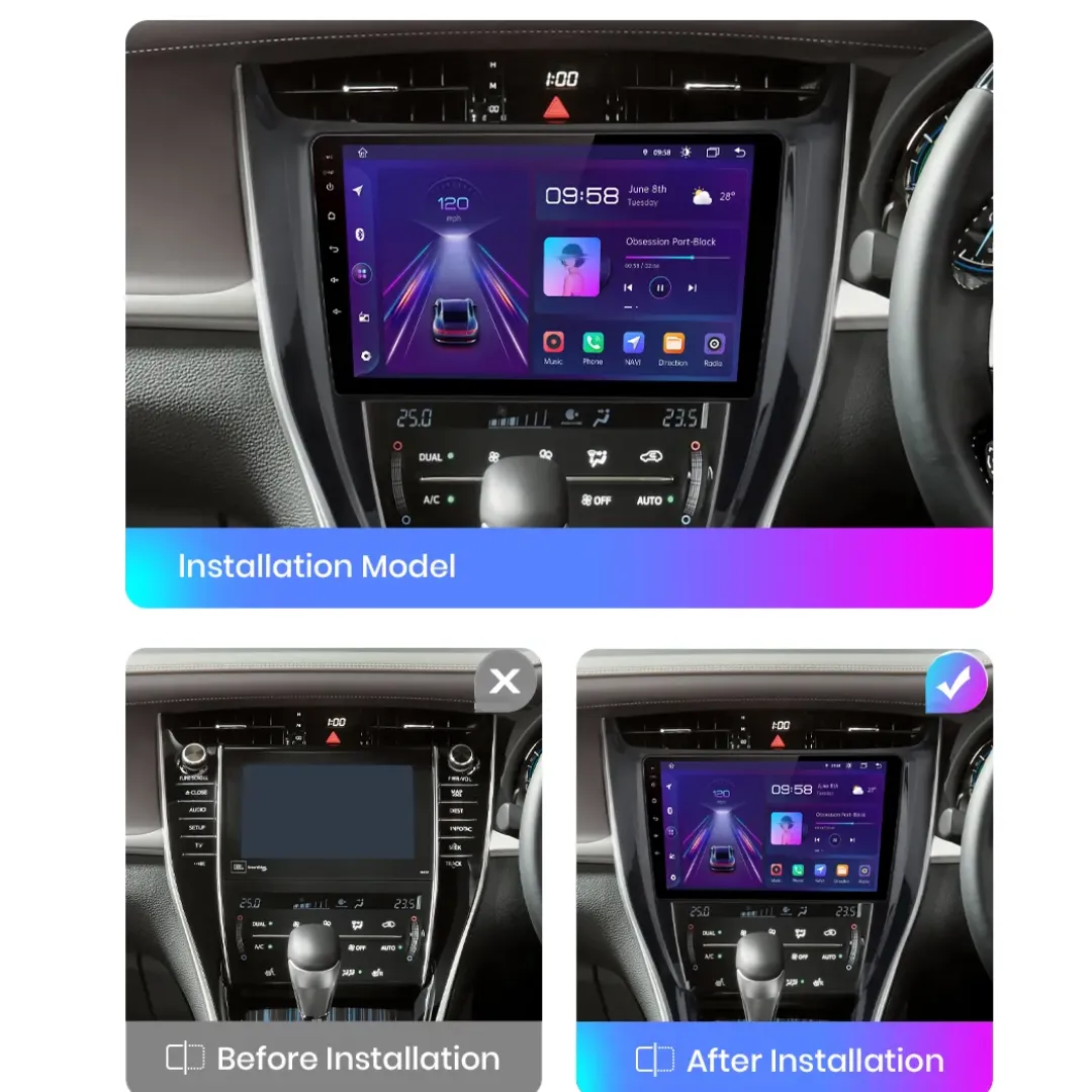 Daiko Car Stereo For Toyota Harrier 2015-2020 Wireless Carplay Android Auto