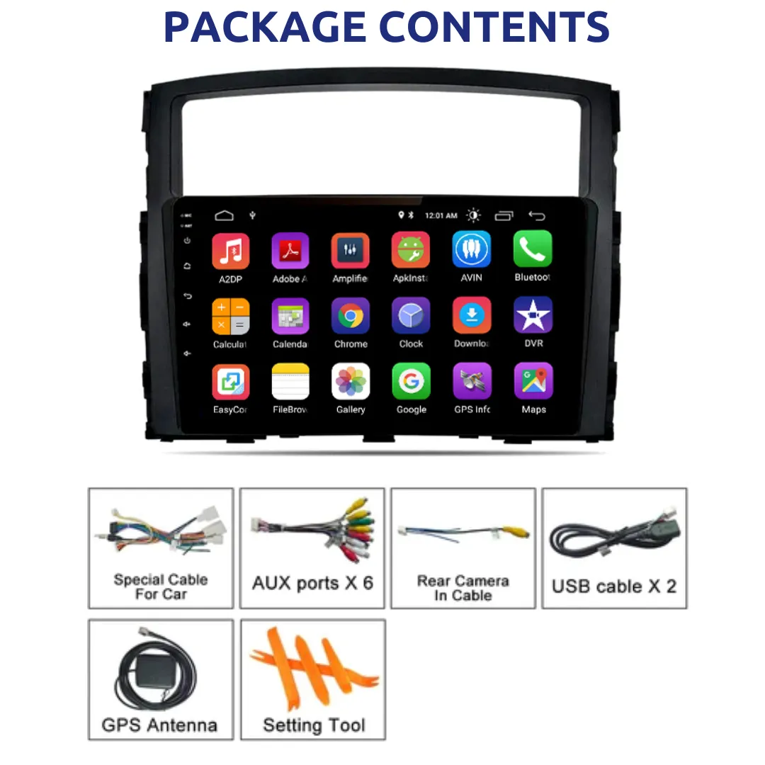 Daiko Car Stereo Wireless Carplay Android Auto For Mitsubishi Pajero 2006-2014
