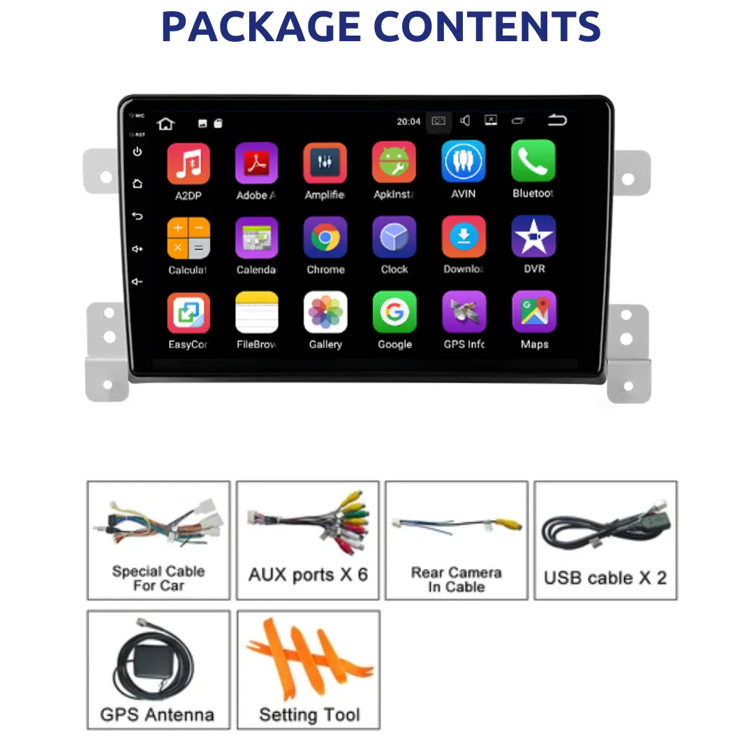 Daiko Car Stereo Wireless Carplay Android Auto For Suzuki Grand Vitara 2005-2015