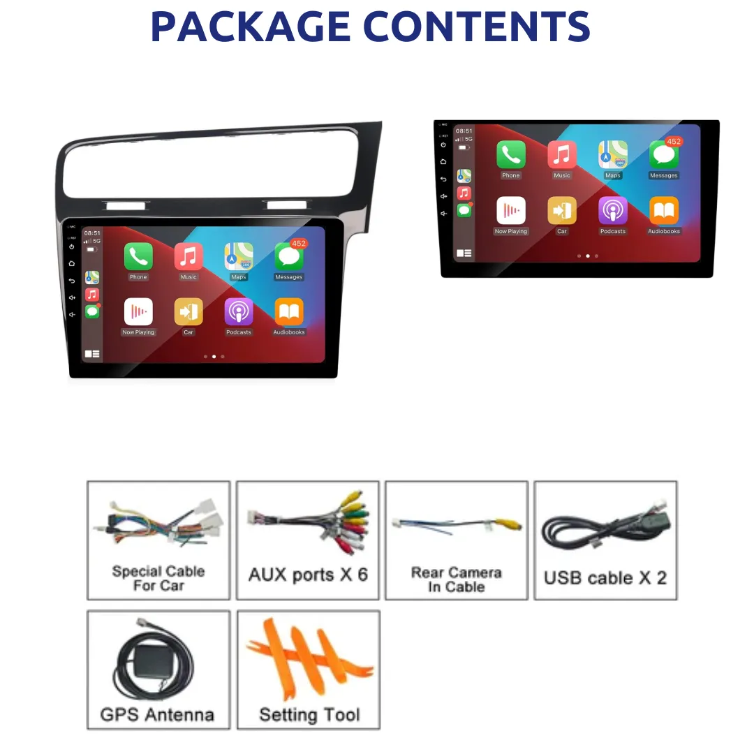 Daiko Car Stereo Wireless Carplay Android Auto For Volkswagen Golf 7 2013-2020