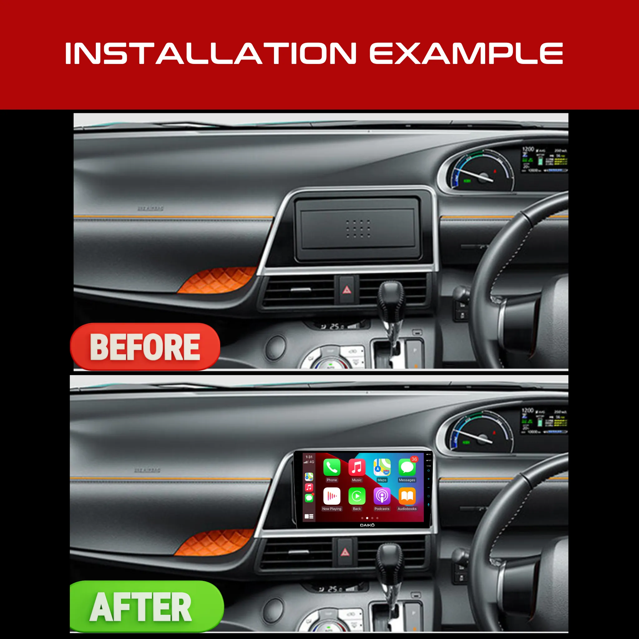 Daiko Multimedia Unit Wireless Carplay Android Auto For 2019  Toyota Sienta