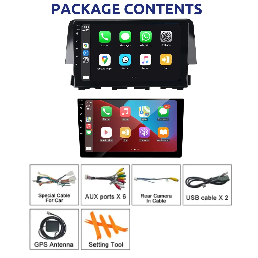 Daiko Multimedia Unit Wireless Carplay Android Auto For Honda Civic 2016-2021