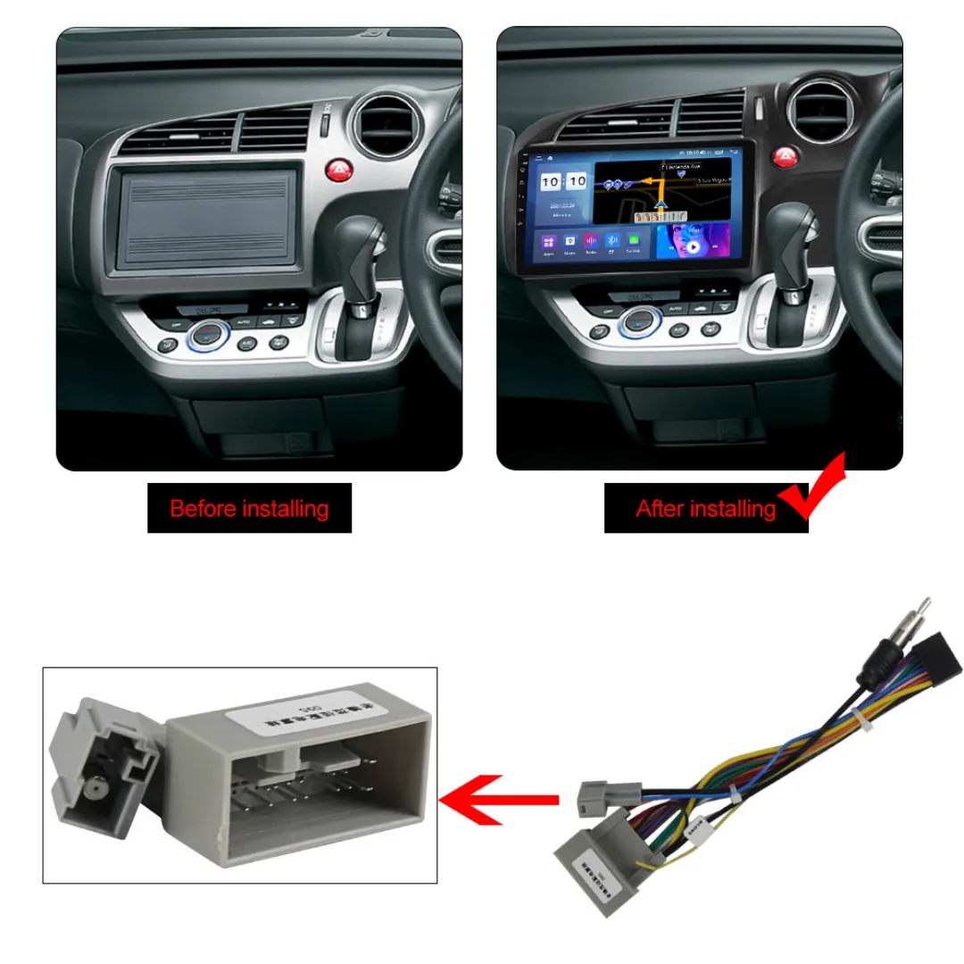 Daiko Multimedia Unit Wireless Carplay Android Auto For Honda Stream 2006-2013