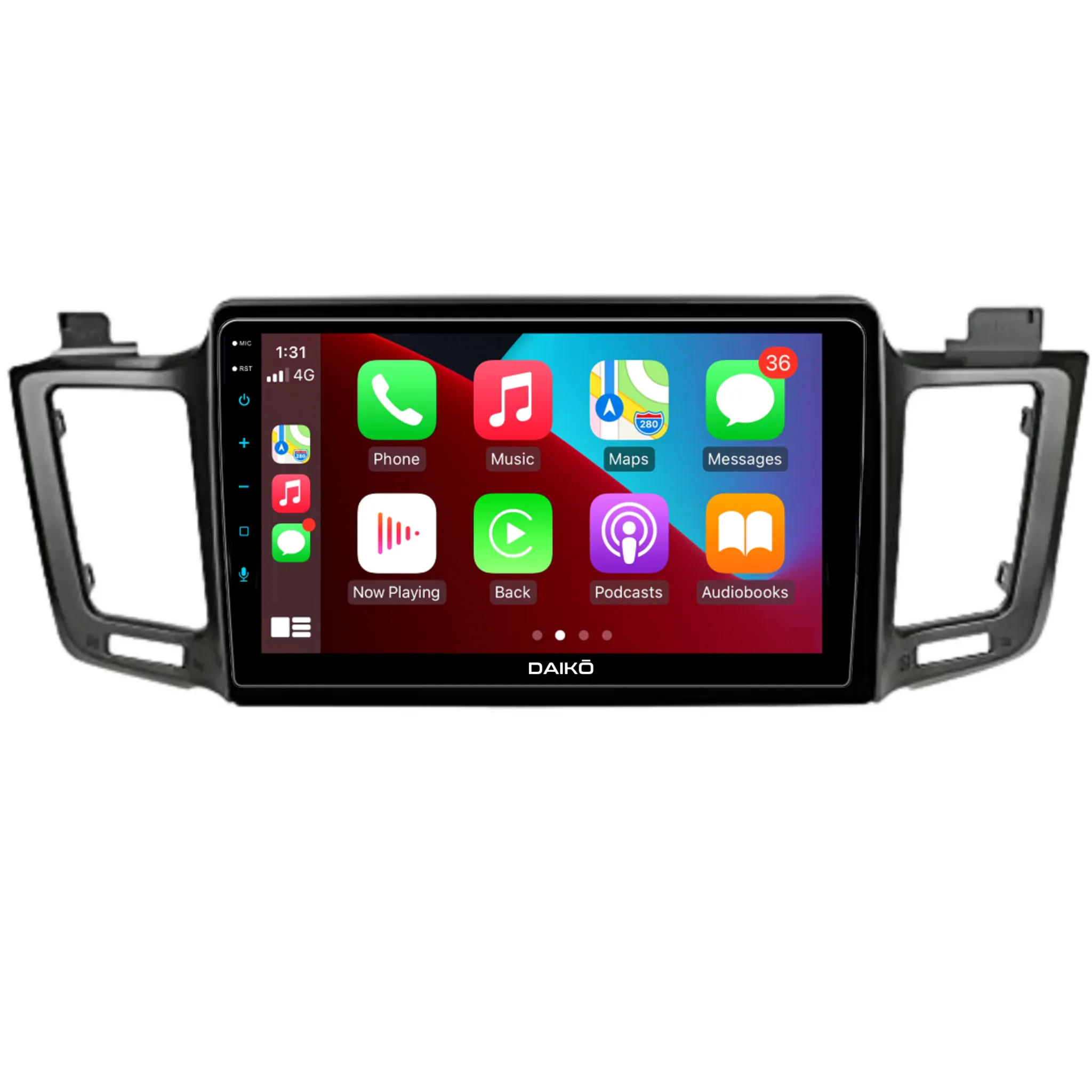 Daiko Multimedia Unit Wireless Carplay Android Auto For Toyota Rav4 2013-2017