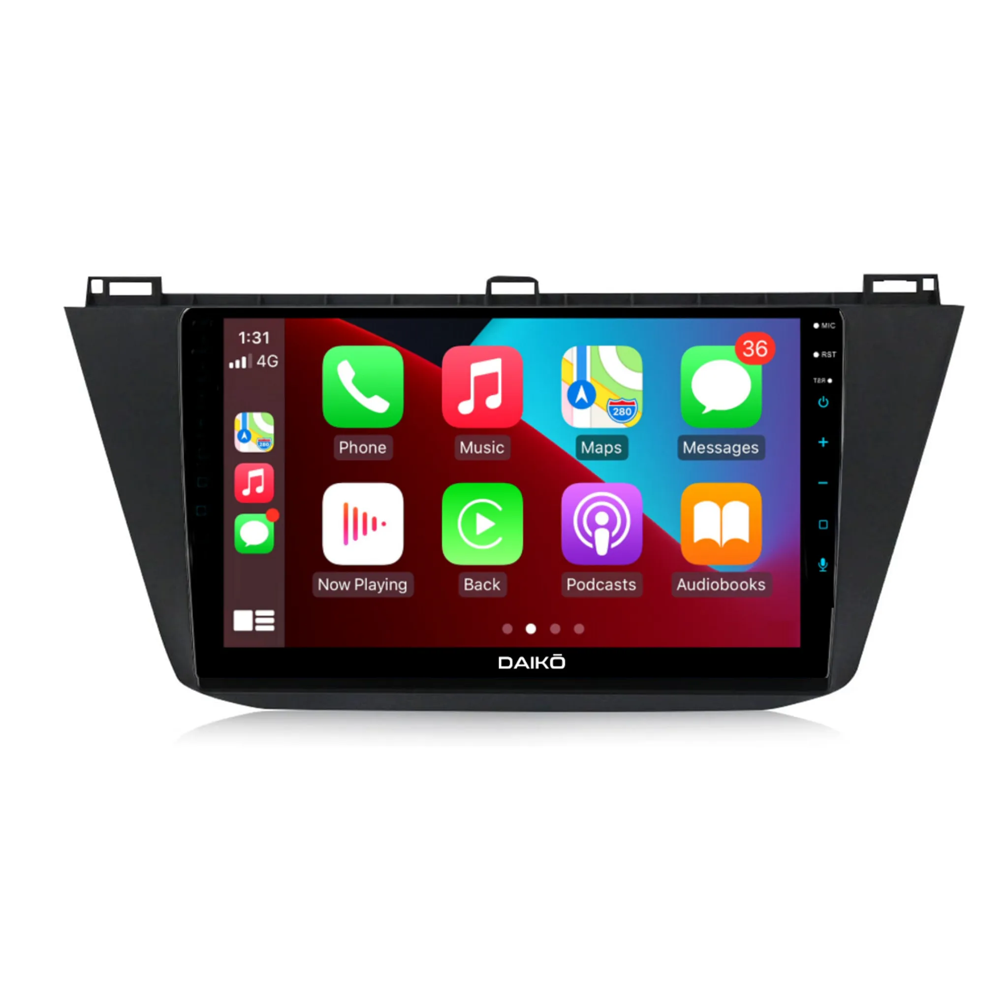 Daiko Multimedia Unit Wireless Carplay Android Auto For Vw Touran 2015  10Inch