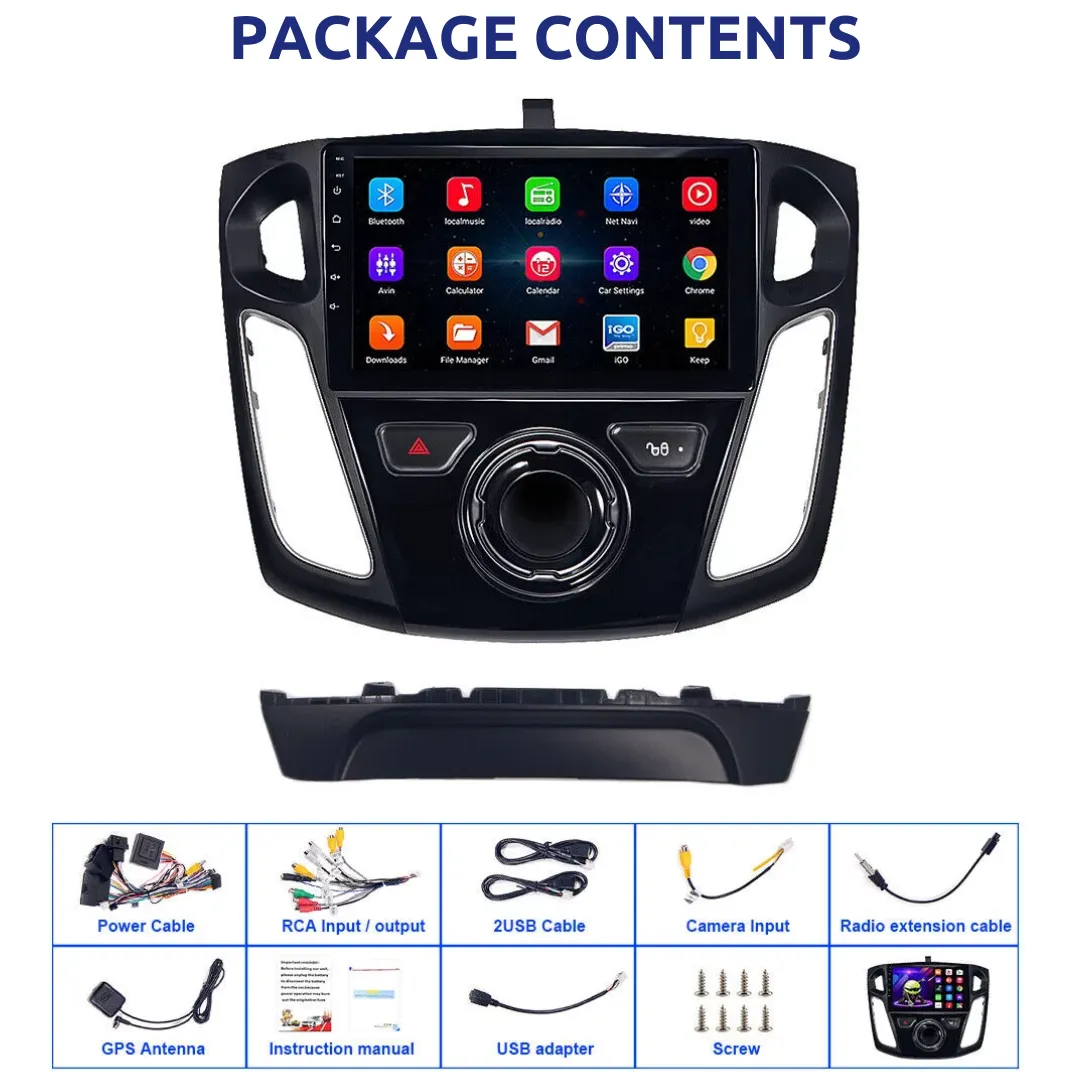 Daiko Multimedia Unit Wireless Carplay Android Auto GPS For Ford Focus 2011-2018