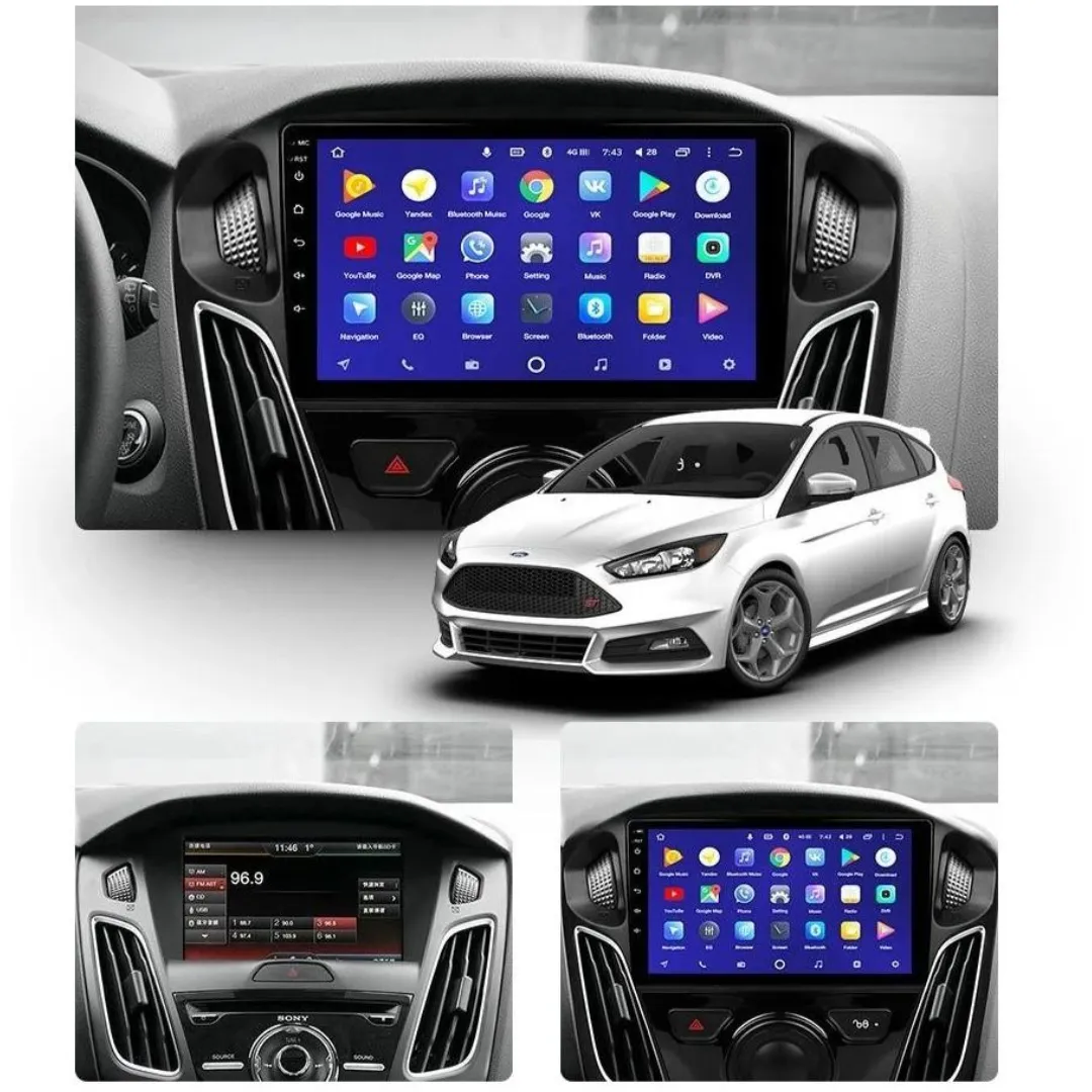 Daiko Multimedia Unit Wireless Carplay Android Auto GPS For Ford Focus 2011-2018
