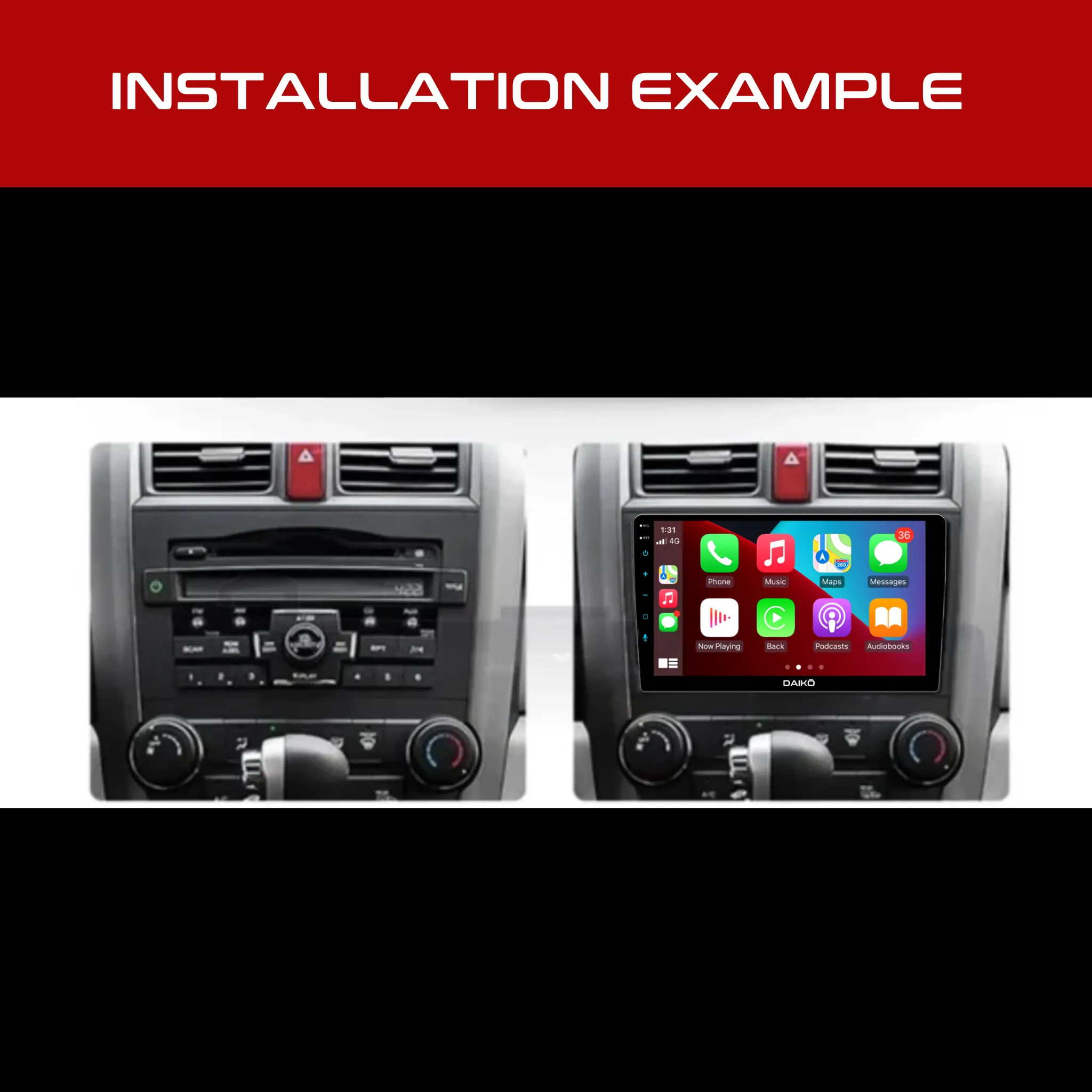 Daiko Multimedia Unit Wireless Carplay Android Auto GPS For Honda CRV 2006-2012