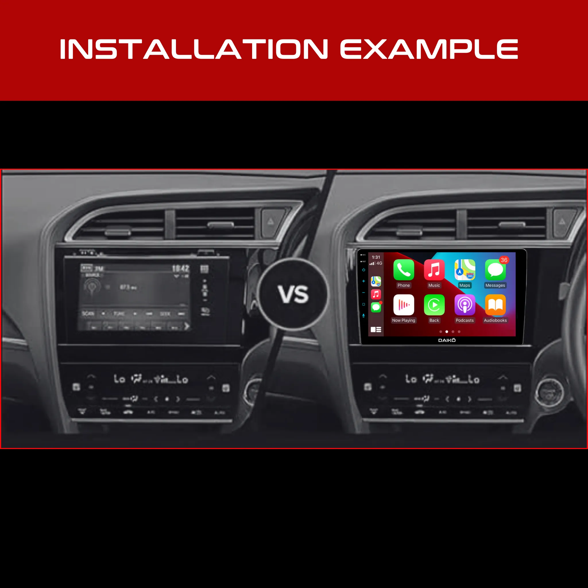 Daiko Multimedia Unit Wireless Carplay Android Auto GPS For Honda Shuttle 2014 