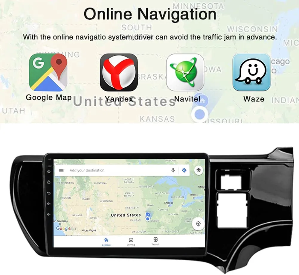 Daiko Multimedia Unit Wireless Carplay Android Auto GPS ForToyota Aqua 2011-2017