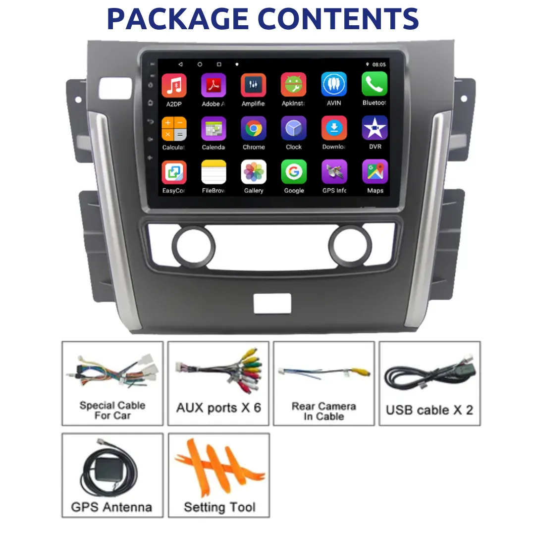 Daiko PRO Car Stereo Wireless Carplay Android Auto For Nissan Patrol 2015-2023