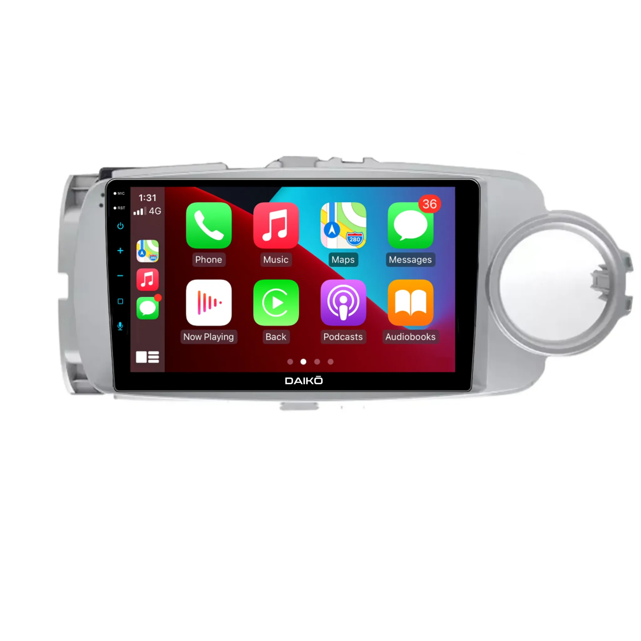 Daiko Ultra Car Stereo Carplay Android Auto 8GB RAM   126GB For Toyota Vitz Yaris 2011-13