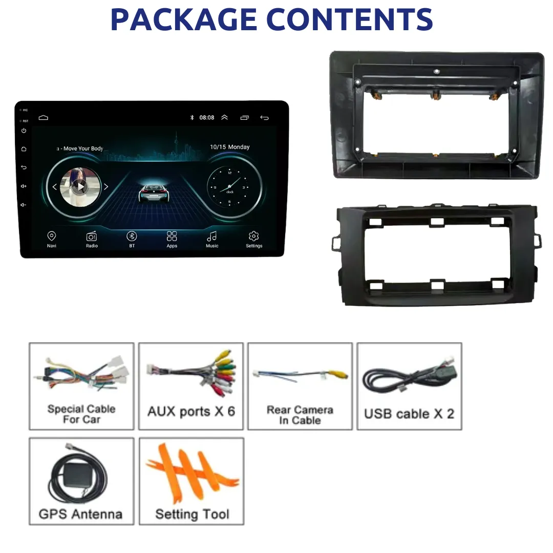 Daiko Ultra Car Stereo Carplay Android Auto For Toyota Auris Blade 2006-11