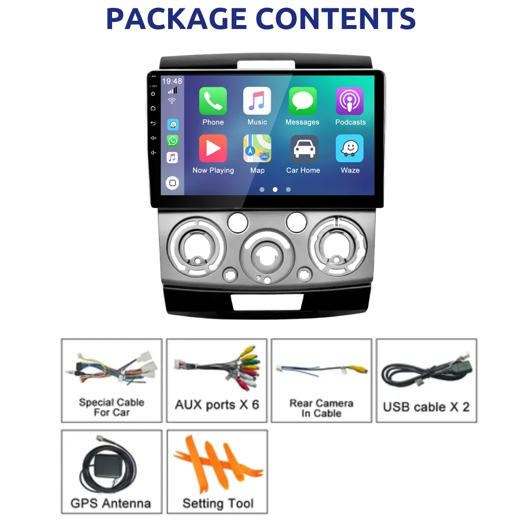 Daiko X Car Stereo Carplay Android Auto For Ford Ranger Mazda BT-50 2006-2010