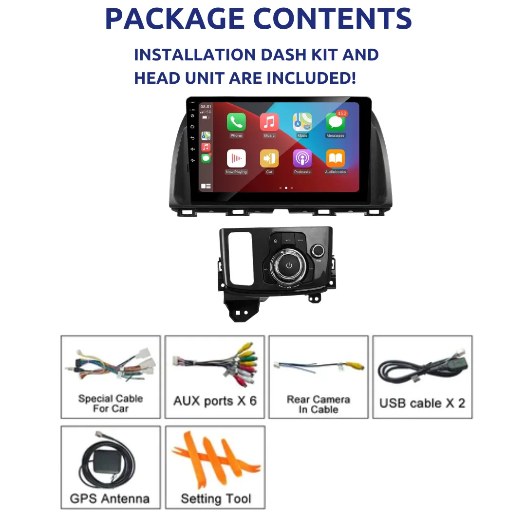 Daiko X Multimedia Unit Wireless Carplay Android Auto For Mazda CX-5 2012-2016