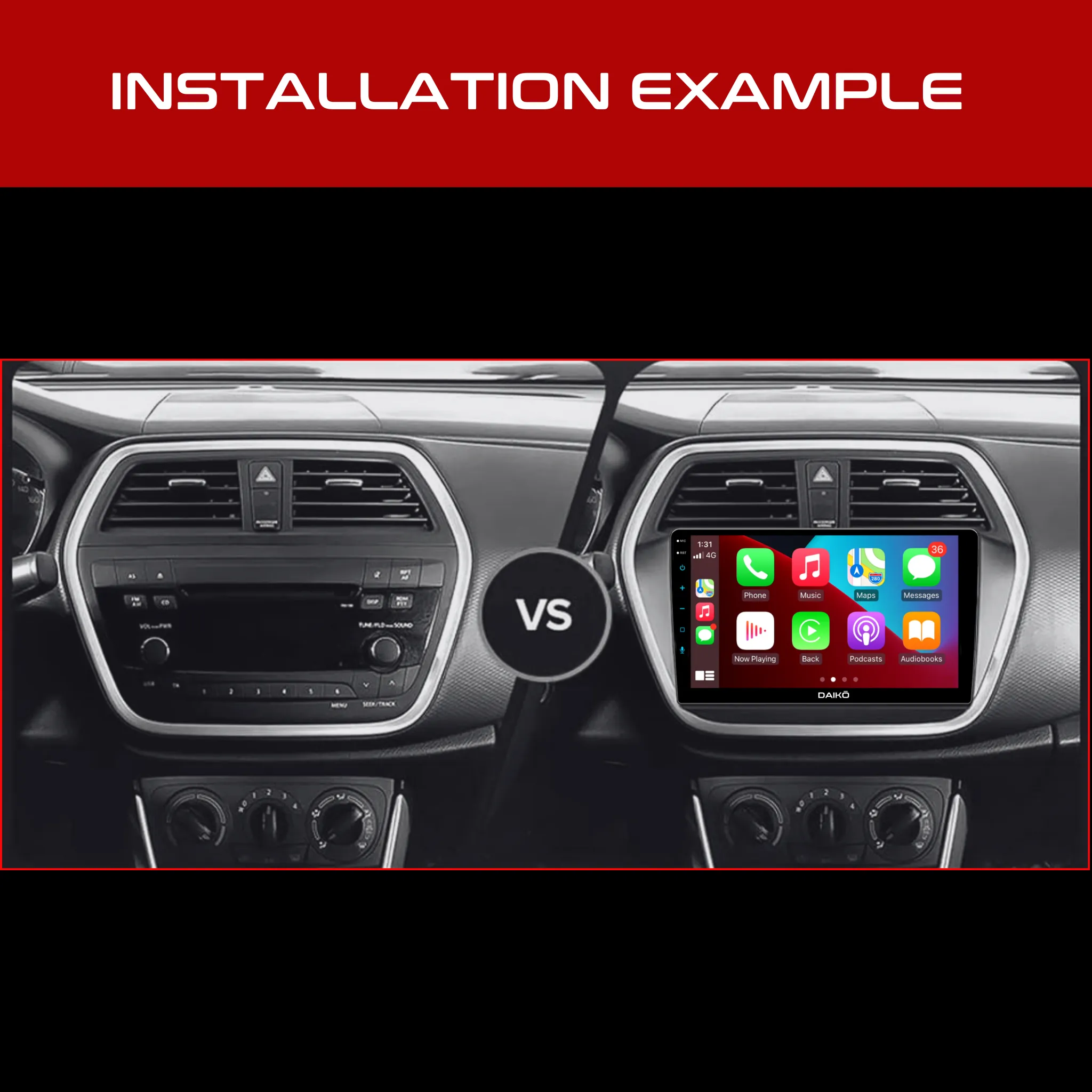 Daiko X Multimedia Unit Wireless Carplay Android Auto GPS For Suzuki Sx4 S Cross