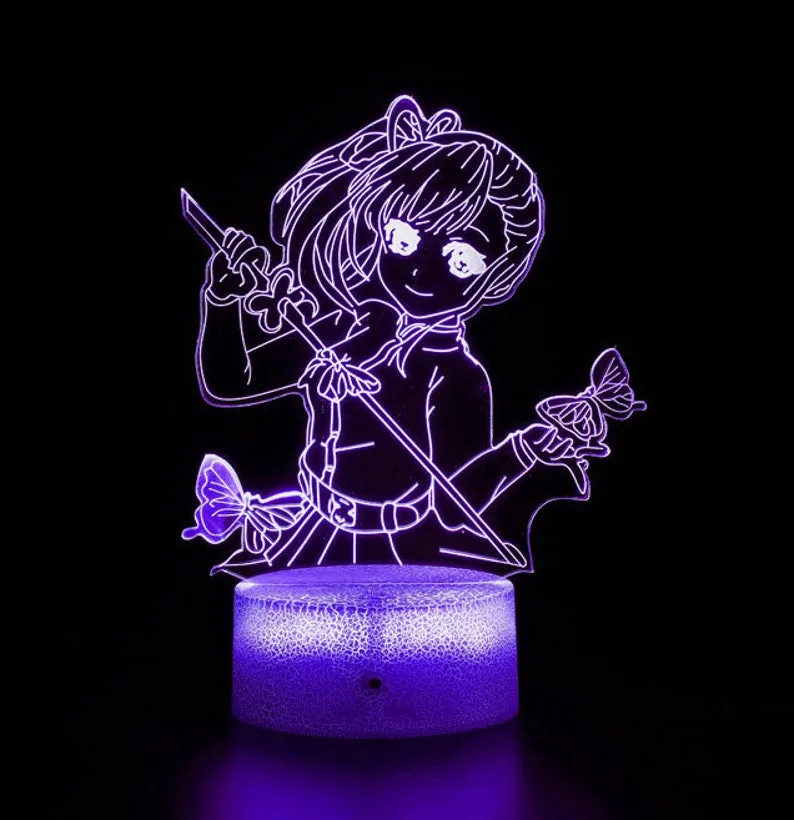 Demon Slayer Kanao Tsuyuri 3D Anime Anime Touch Sensor 7 Colour mode LED Light / Lamp