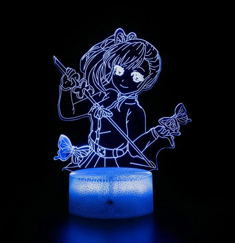 Demon Slayer Kanao Tsuyuri 3D Anime Anime Touch Sensor 7 Colour mode LED Light / Lamp