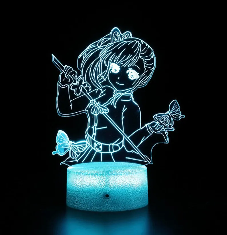 Demon Slayer Kanao Tsuyuri 3D Anime Anime Touch Sensor 7 Colour mode LED Light / Lamp