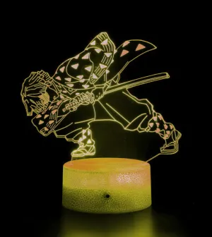 Demon Slayer Zenitsu Agatsuma 3D Anime Touch Sensor 7 Colour mode LED Light / Lamp