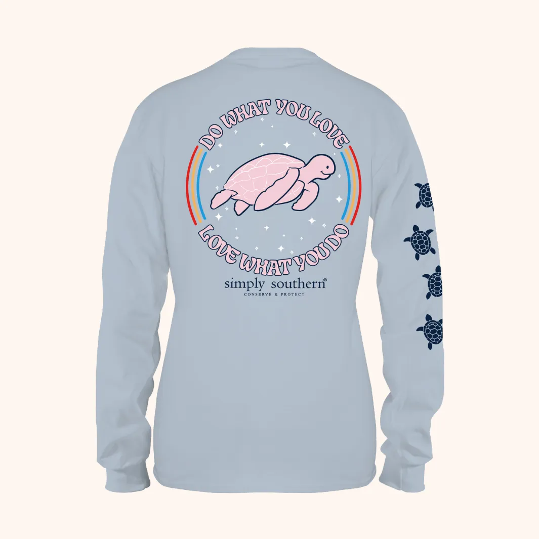 Do What You Love Long Sleeve Sea Turtle Tracking T-Shirt by Simply Southern