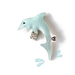 Dolphin Hair Clip - Light Blue