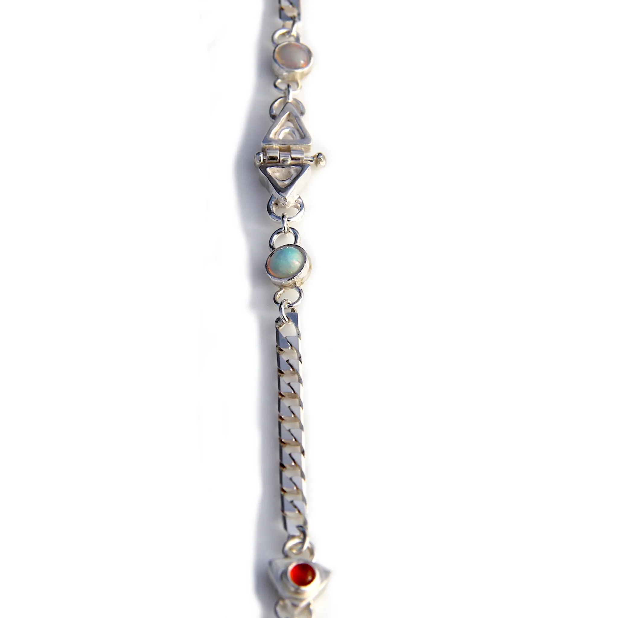 Double Opal Hinged Bracelet
