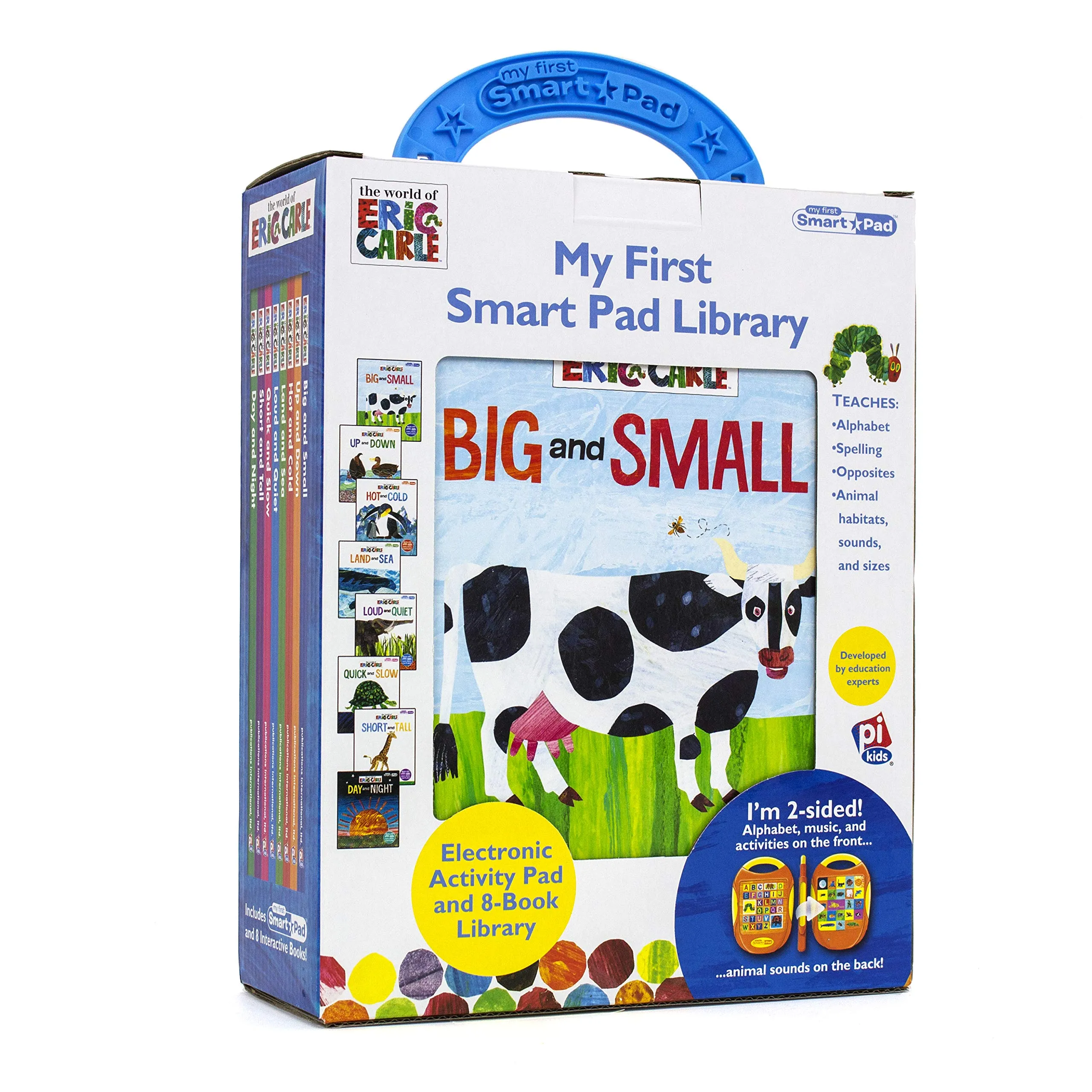 Eric Carle: My First Smart Pad Library Hardcover! Electronic activity pad and and 8-book library teaches alphabet, spelling, opposites, animal habitats, sounds, and sizes Retails $120 