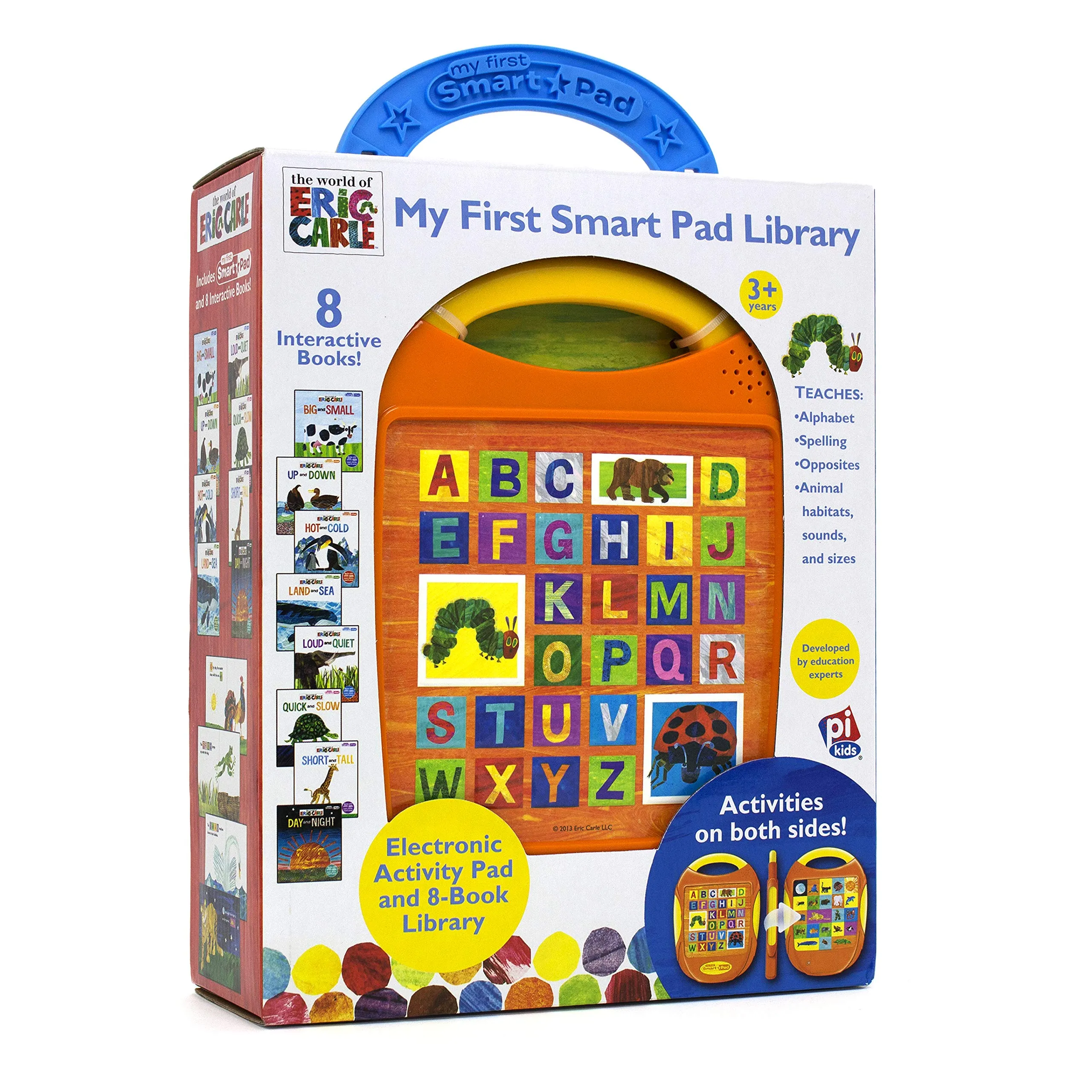Eric Carle: My First Smart Pad Library Hardcover! Electronic activity pad and and 8-book library teaches alphabet, spelling, opposites, animal habitats, sounds, and sizes Retails $120 