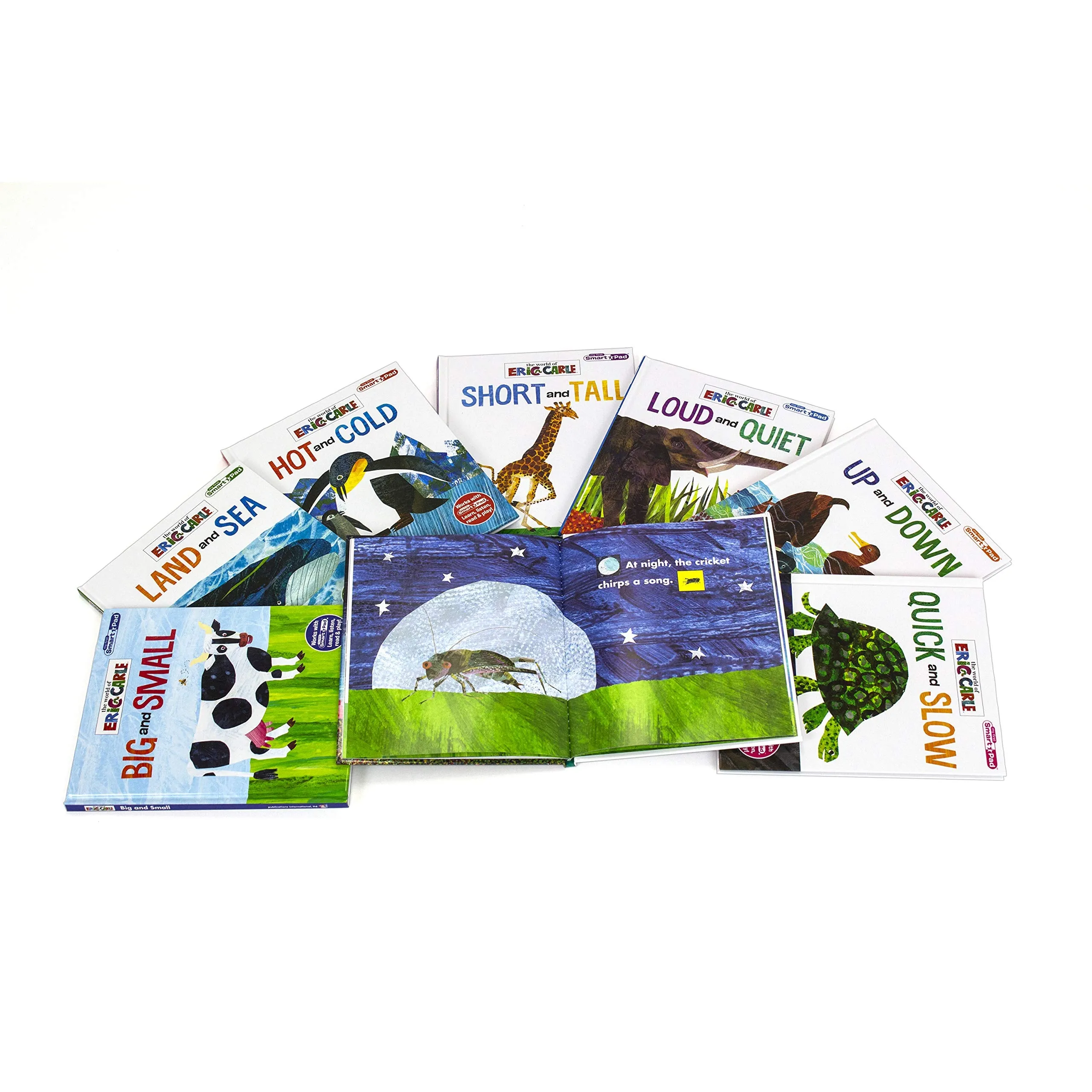 Eric Carle: My First Smart Pad Library Hardcover! Electronic activity pad and and 8-book library teaches alphabet, spelling, opposites, animal habitats, sounds, and sizes Retails $120 