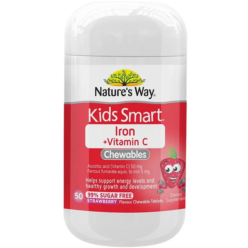 [Expiry: 03/2026] Nature's Way Kids Smart Iron   Vitamin C 50 Chewable Tablets