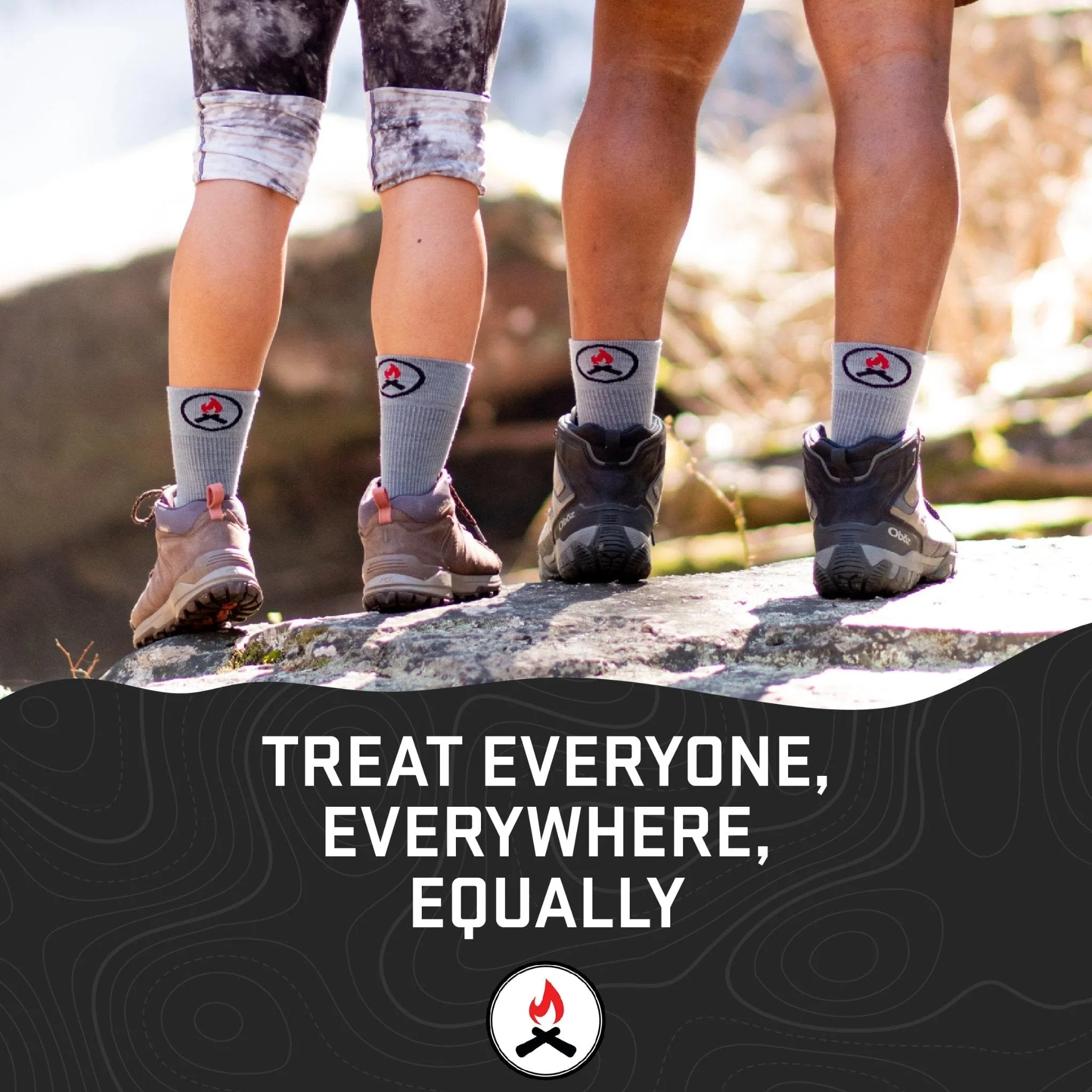 Farm to Feet Unity Blaze Trail Light Targeted Cushion 3/4 Crew Socks