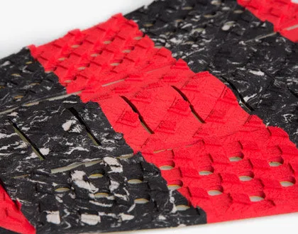 FCS Jeremy Flores 3 Piece Deck Pad - Red/Black