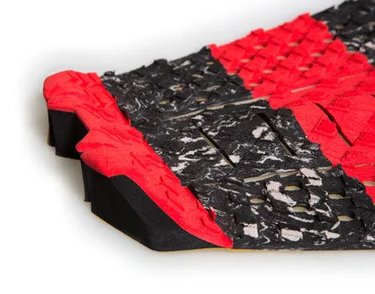 FCS Jeremy Flores 3 Piece Deck Pad - Red/Black