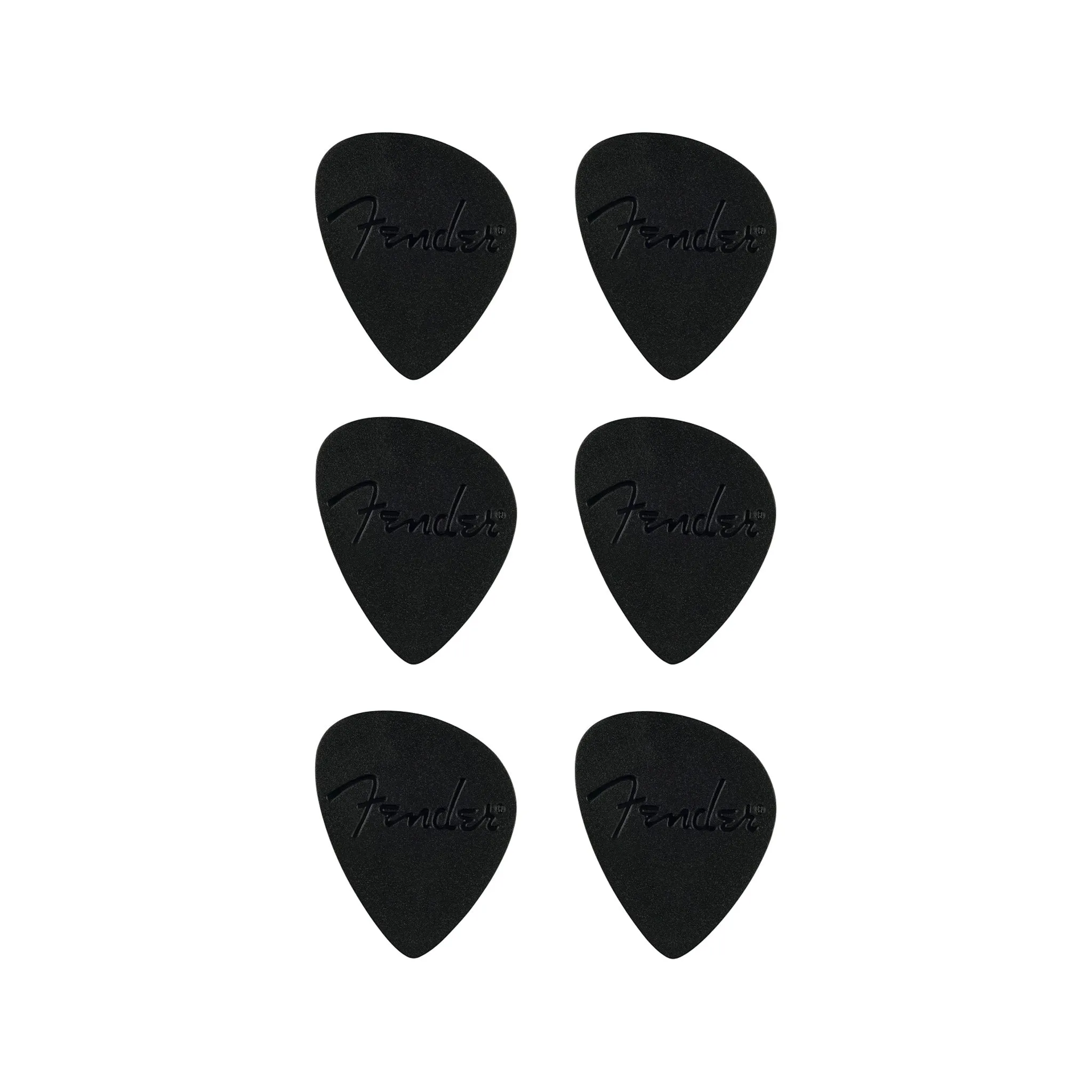 Fender Offset Guitar Picks, Black, 6-Pack