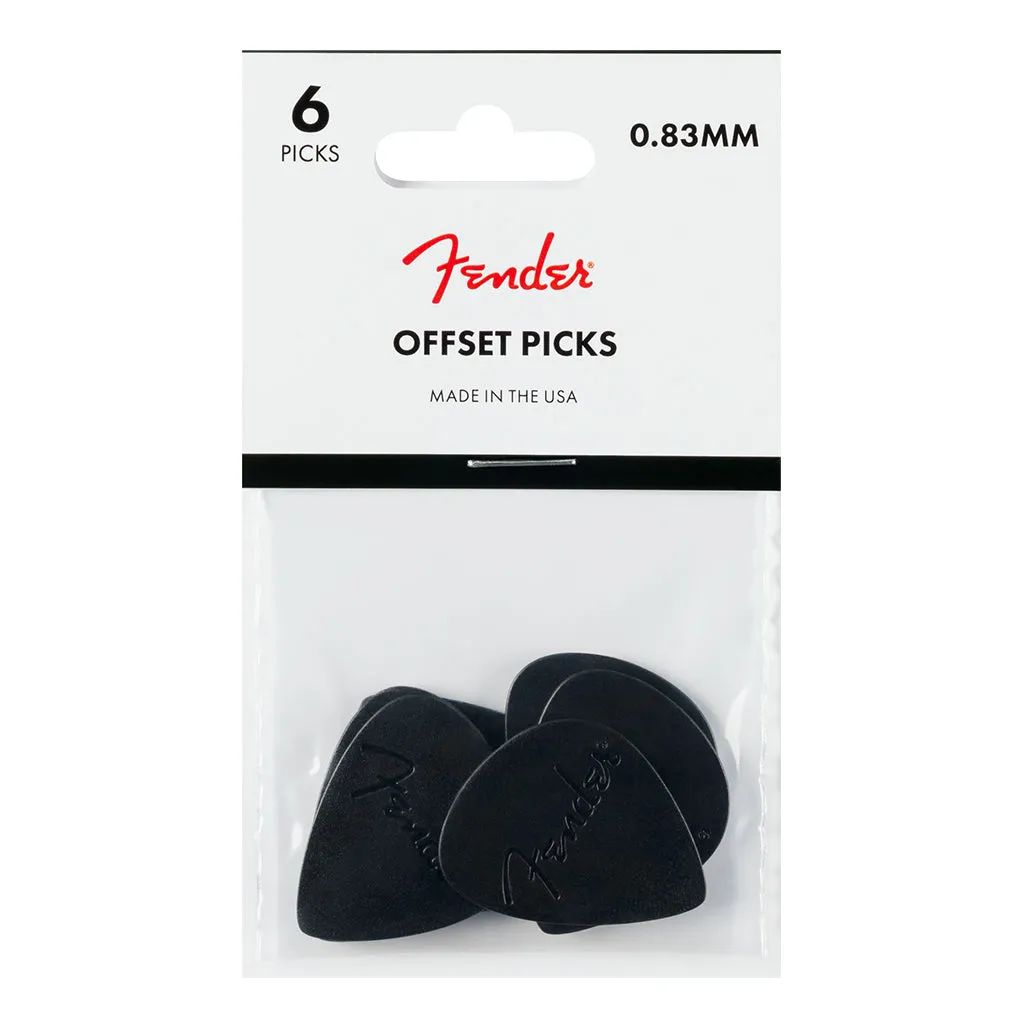 Fender Offset Picks in Black 6 Pack