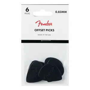 Fender Offset Picks in Black 6 Pack