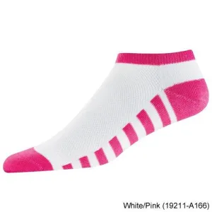 FootJoy Ladies ProDry Lightweight Low Cut Golf Socks White/Pink (19211-A166)