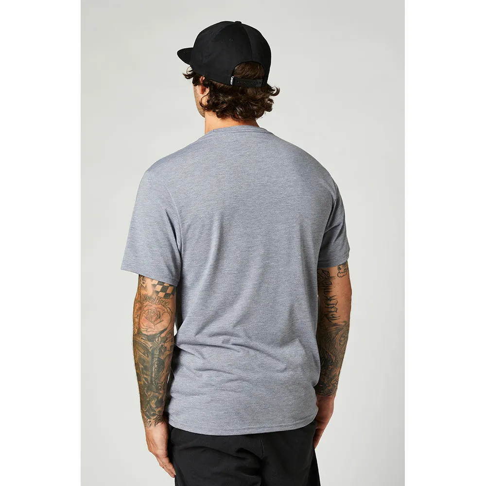 FOX EMBLEM SS TECH TEE [HEATHER GRAPHITE] L