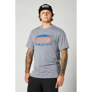 FOX EMBLEM SS TECH TEE [HEATHER GRAPHITE] L