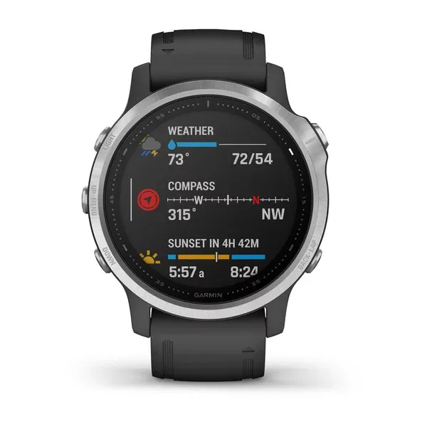 Garmin Fenix 6S Silver with Black Strap