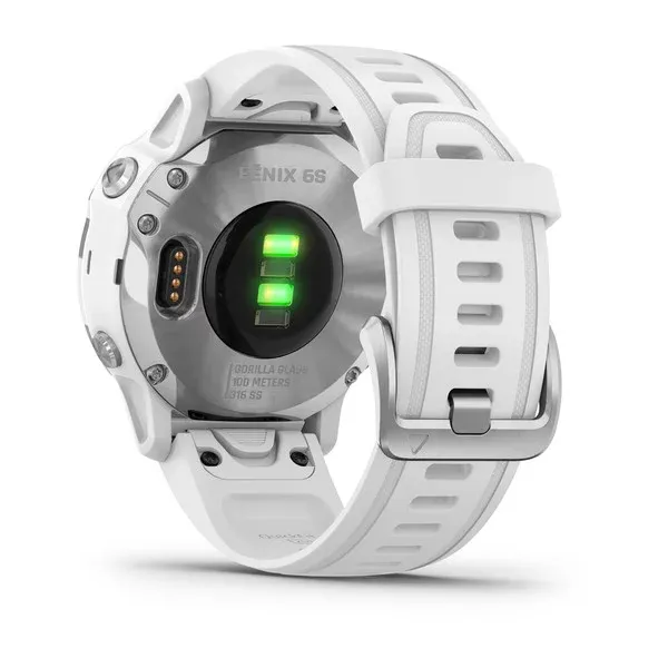 Garmin Fenix 6S Silver with White Strap