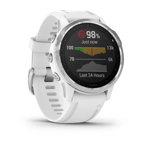Garmin Fenix 6S Silver with White Strap